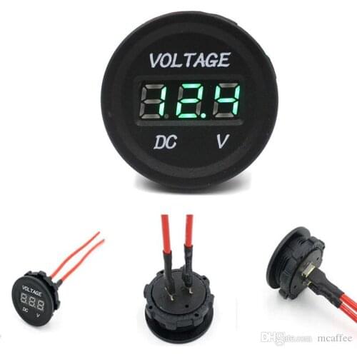 New Arrival 12 V-24 V DC LED Digital Display Auto Car Motorcycle Voltmeter Metro Waterproof Voltmeter Socket