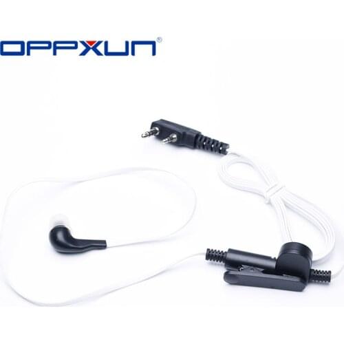 OPPXUN 2Pin Earpiece Headset PTT w/Mic Earhook Interphone for Baofeng UV5R/KENWOOD Professional Walkie Talkie Parts Accessories