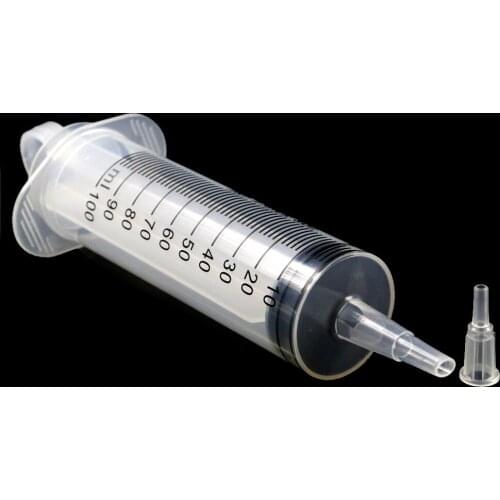 Practical New 1pcs 100ml Good Quality Reusable Plastic Big Large Hydroponics Nutrient Sterile Health Measuring Syringe Tools