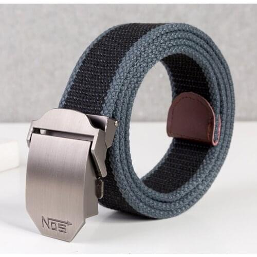 Hot sale 3.8cm male automatic buckle canvas belt young students wild woven pants belt canvas belt