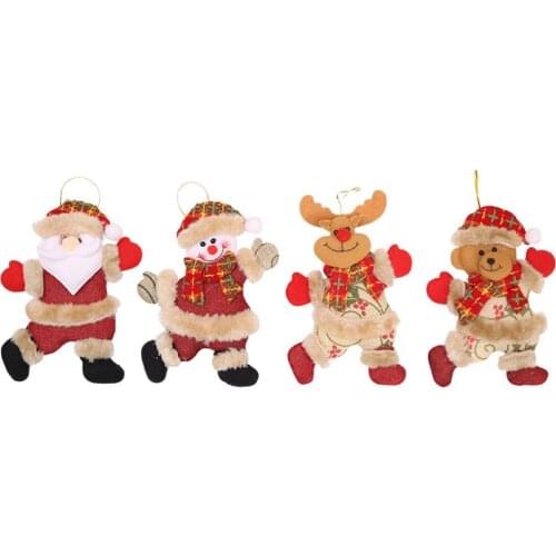 Christmas Ornaments Pendant Gift Santa Claus Snowman Reindeer Toy Doll Hang Decorations Christmas Decorations