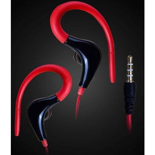 Sport Running Jogging Earphone Earhook Stereo Headphone with Mic for Cell Phone