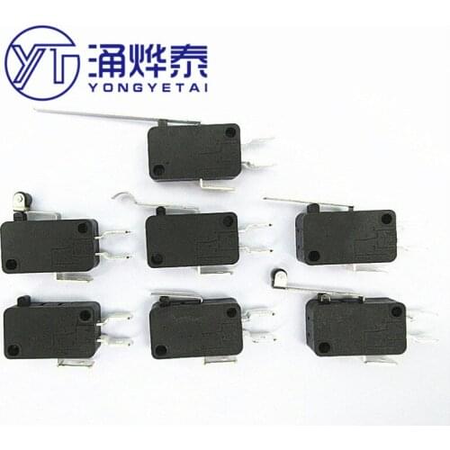 YYT 10PCS KW8-0-1-3-9-2-5 series copper contact foot width 6.3MM large micro switch stroke limit micro-motion point touch switch