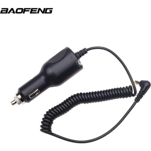 Original BAOFENG UV-5R Car Charger Cable Line 12-24V Input For Baofeng UV5R UV-82 UV-9R Plus Walkie Talkie Car Truck Car Charger