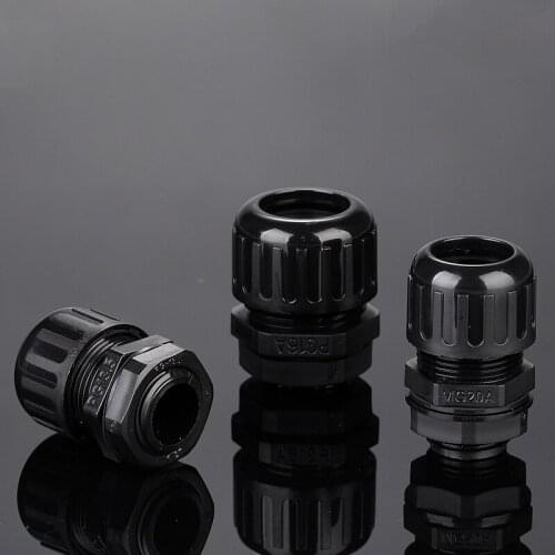 10PC IP68 PG7 for 3-6.5mm PG9 PG11 PG13.5 PG16 PG21 Wire White Waterproof Nylon Plastic Cable Gland Connector