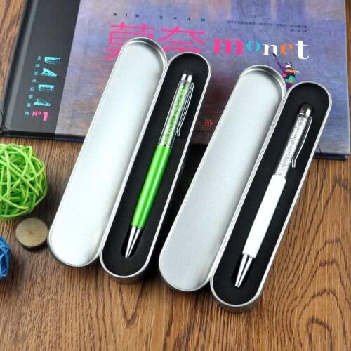 100pcs/lot Luxury pen case for crystal pen gift box for pencil can for promotional crystal pen gift case pen box