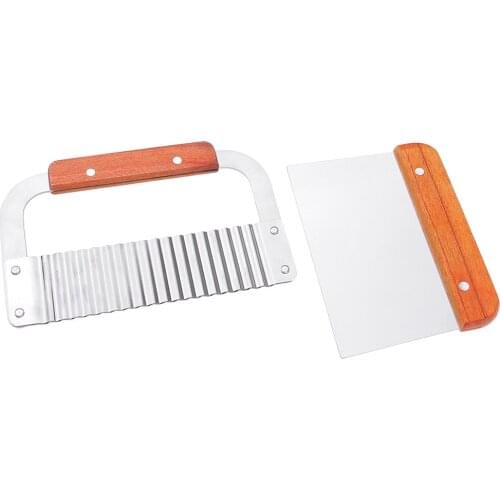 2pcs DIY Craft Stainless Steel Wavy & Straight Candle Soap Making Mold Loaf Cake Potato Cutter Cutting Tool