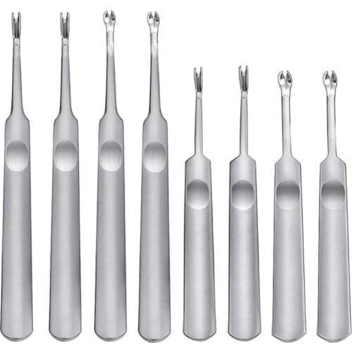 8pcs U V Shaped Leather Stitching Skiving Tool DIY Craft Stainless Steel Grooving Punching Tools Kit Hole Puncher