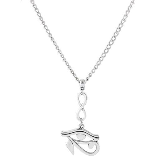 Infinite Egypt Eye of Horus Egypt Pendant Alloy Necklace Fashion Mens and Womens Jewelry