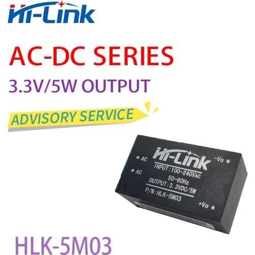 Free shipping HLK-5M03 AC DC transformer module 3.3V 1.5A power module Hi-Link 5pcs/lot Electronics buck converter