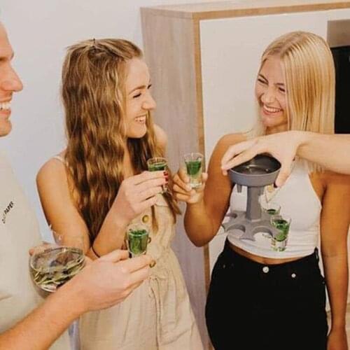 Holder Wine Dispenser Party Pouring Tool 6 Shot Glass Dispenser