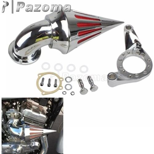For Harley CV Carburetor Delphi V-Twin Cone Spike Air Intake Filter Motorcycle 9inch Lenght Aluminum Chrome Air Cleaner Kit