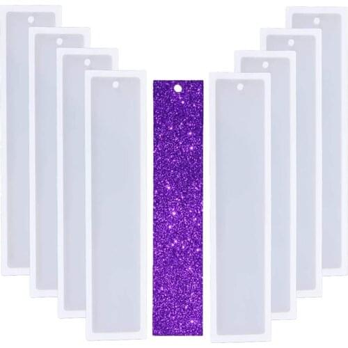 Rectangle Bookmarks Resin Molds Craft DIY Transparent UV Resin Liquid Silicone Mold For DIY Pendant Charms Making Jewelry