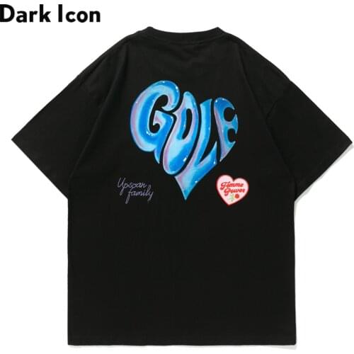 Dark Icon Printed Tshirt for Men Women O-neck Mens T-shirt Short Sleeve Cotton Tee Shirts Couple Clothing