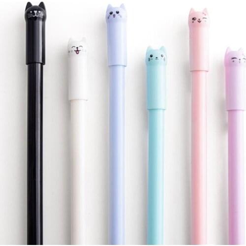 6PCS Gel Pen 0.38mm Neutral Ink Pen Children Gift School Office Supplies Writing Supplies Stationery Pen Writing Tools Pens