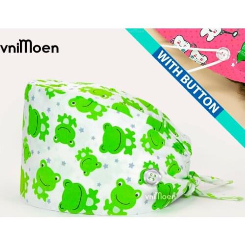 Nurse head cap Women Scrubs Hat button head cap nurse medical scrubs Sweatband Pharmacy nurse Uniform accessories caps vnimoen