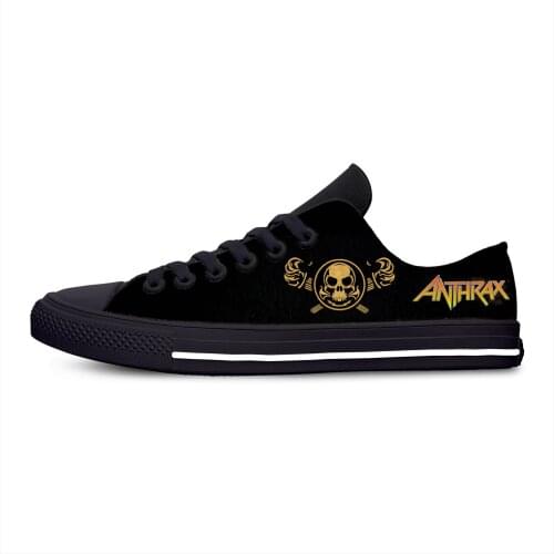 Anthrax Rock Band Hot Cool Fashion Funny Popular Casual Cloth Shoes Low Top Lightweight Breathable 3D Print Men women Sneakers