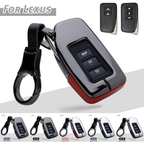 Leather Zinc Alloy Car Key Case Cover for Lexus NX GS RX IS ES GX LX RC 200 250 350 LS 450H 300H KeyShell Keychain Accessories