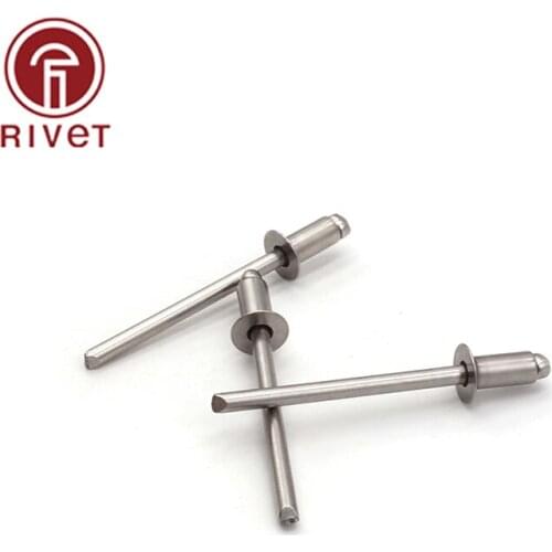 M4.0 ISO 15984 50PCS/100PCS Stainless Steel Blind Rivets Open End Countersunk Head Rivets Decorative Rivets