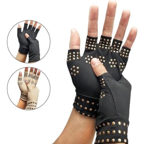 Magnetic Therapy Fingerless Gloves Health Care Sport Safe Wrist Non Slip Compression Gloves Arthritis Pain Relief Heal Joints