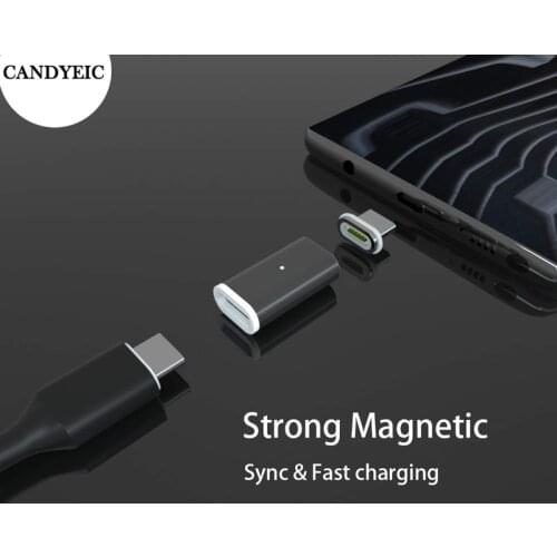 CANDYEIC Micro USB C Magnetic Adapter For Sumsung Huawei USB Cable, Magnetic Charger For iPhone Redmi LG Moto Xiaomi Charging