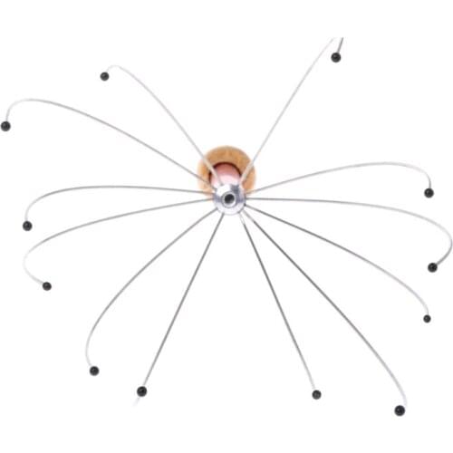 Lots Of Head Neck Scalp Massager Massage Equipment Stress Relax With Wood Handle