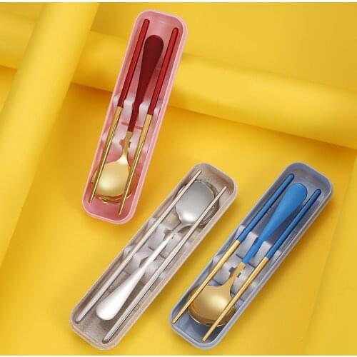 Stainless Steel Travel Cutlery Set Portable Dinnerware Set Tableware Sets Western Dinner Set Flatware Set with Case