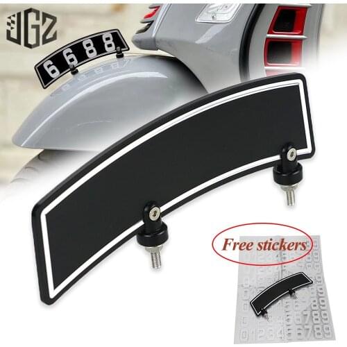 Motorcycle Front Fender License Plate Holder Number Sticker for VESPA SPRINT PRIMAVERA 125 150 GTS 125 250 300 S150 Accessories