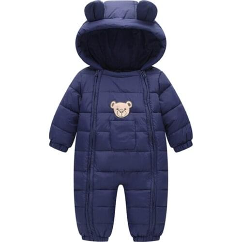 Baby Boy Girl Clothes 2021 Winter Hooded Rompers for Baby Infant Costume Down Cotton Outfit Newborn Jumpsuit Children Clothing