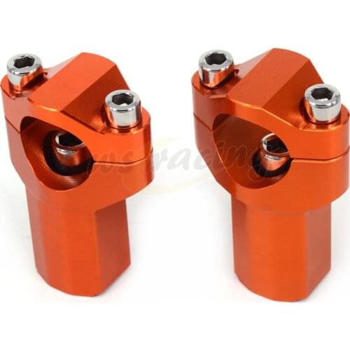 Motorcycle Orange Billet HandleBar Raiser Bar Mount Clamp For KTM 125-530 SX SXF EXC EXCF XCF XC 250 350 525 450