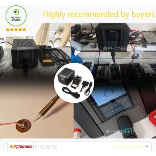 Original QUICK TS1200A Precision Lead Free BGA Soldering Iron Station with 1pc Soldering Iron Tip for Phone Motherboard Repair