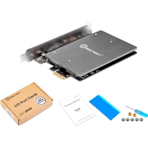Add On Cards PCIE to M2 Adapter M.2 NGFF TO PCI Express PCIE X1 Adapter Dual Port B Key Card Supports 2230 2242 2260 2280 M2 SSD