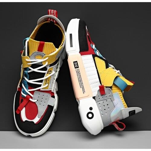 QZHSMY Summer 2021 Mixed Colors Sneakers Men Breathable Trendy Male Couple Shoes Big Size 46 Light Casual Shoe Zapatillas Hombre