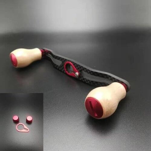 LinMofish 120mm high quality Soft-wood Fishing reel handle knobs for D/S fishing reel DIY Accessories Without bearing