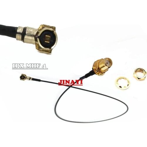 10pcs IPX MHF4 IPEX U.FL to SMA Female Jack Nut Pigtail Jumper Cable 0.81mm 10cm
