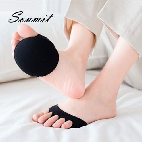 Soumit Woman High Heels for Five Toes Half Insoles Pads Foot Care Insole Forefoot Ease Pain Massaging Toe Support Pad Inserts