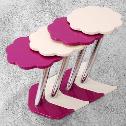 Modern 4 Pcs Daisy Fuchsia-White coffee tables table basse furniture living room table