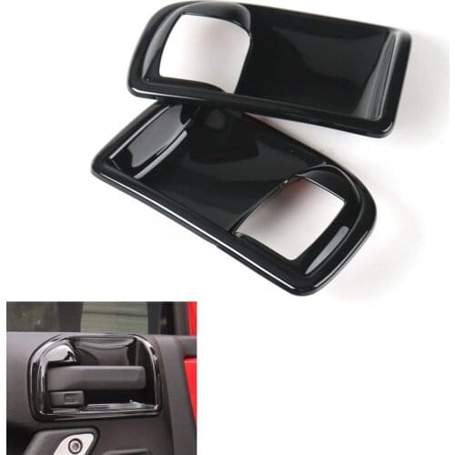 Car-styling Interior Door Handle Bowl Cover Trim Chrome ABS Sticker For Jeep Wrangler Rubicon JK 2011-16 2 Doors Car Accessories