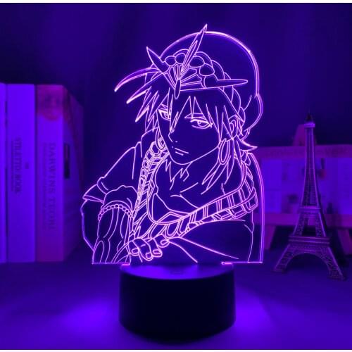 Adventure of Sinbad Led Night Light for Kids Bedroom Decor Nightlight Birthday Gift Anime Gadget Room Table Lamp Sinbad