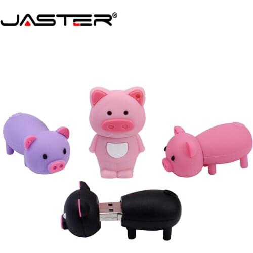JASTER Cartoon Animal color mini pig USB Flash Drive USB 2.0 4GB/8GB/16GB/32GB/64GB Gift Pen Drive Real Capacity USB Stick