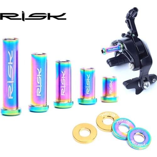 RISK M6*10/15/20/25/30/40mm Titanium Road Bike C Brake Calipers Bolts For Shimano 105/ULTEGRA/DURA ACE Bicycle Disc Brake Screws