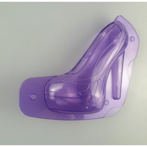 3D Purple Thick Bottom Ladies High Heel Chocolate Mold Reusable Baking Craft Fondant Cake Sugar Shaped Crystal Mold Kitchen