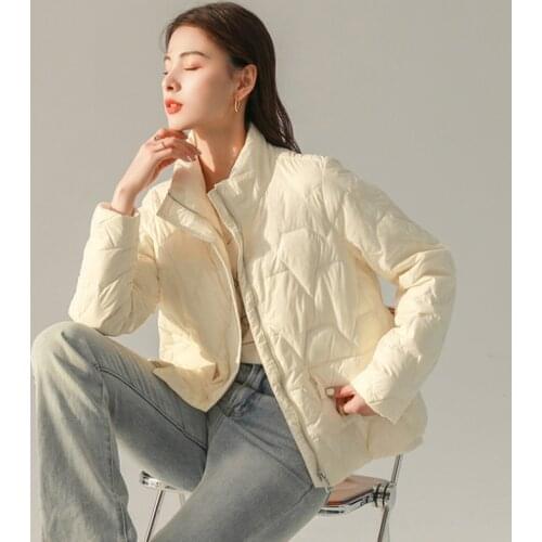 Women Short Jacket Stand Zipper Parka 2021 Winter Jacket Coat Fashion Autumn Solid Warm Casual Padded Parka Female Coat Women