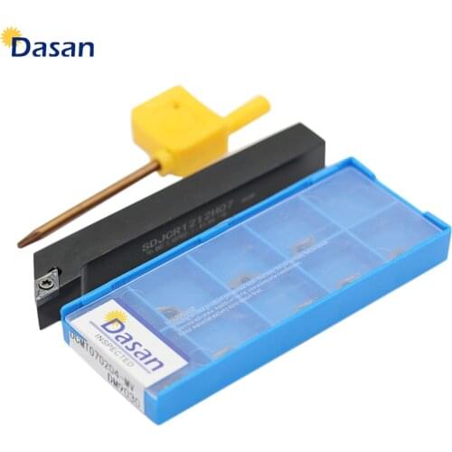 1pcs SDJCR1212 SDJCL1212H07 SDJCR1010 and DCMT070204 Carbide Inserts turning tool HSS tool bit Metal Lathe Cutting Tool Set