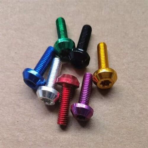 10pcs m5 m6*16/20/25 aluminum colourful torx Round Button head Hex Socket Allen Screws Bolt