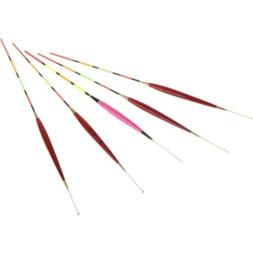 5 Pcs Fishing Float Night Luminuous Tackle Glow Stick Wood Accessories With Lead