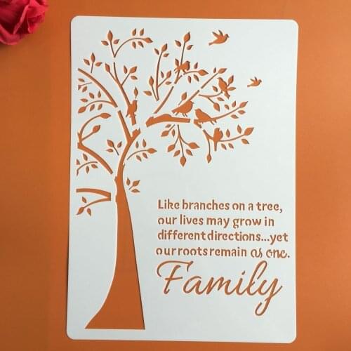 A4 29 * 21cm life Tree Mandala DIY Stencils Wall Painting Scrapbook Coloring Embossing Album Decorative Paper Card Template