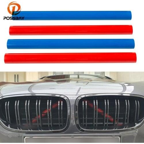Car Front Kidney Grille Trim Strips Frame Cover for BMW 5 Series F07 F10 F11 F18 X1 F48 X2 F39 Sport Style Decorations Stickers