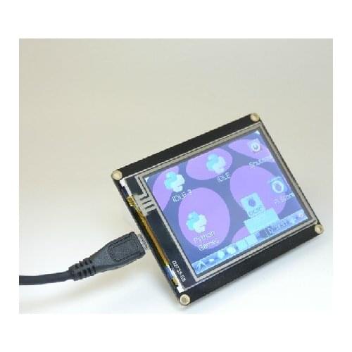 Free shipping Make for Raspberry Pi pcduino Robopeak mini USB display 2.8" resistive touchscreen