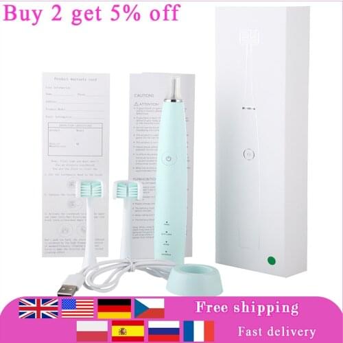 Electric Toothbrush 3 Headed Sonic Rechargeable Dental Care Waterproof Tooth Brush Kit Whitening Teeth for adults kids